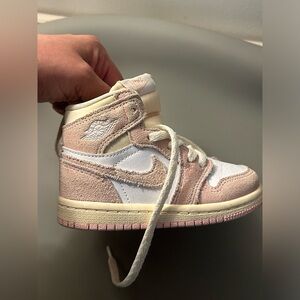 Toddler size 6 Michael Jordan baby pink high top